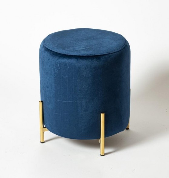 Пуф Bruno на металлических ножках золотого цвета