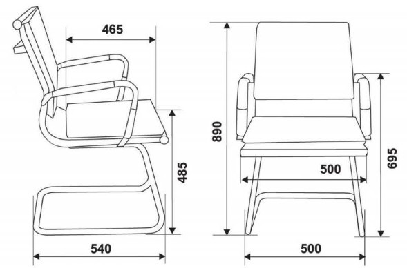 Кресло для посетителей Бюрократ CH-993-LOW-V 