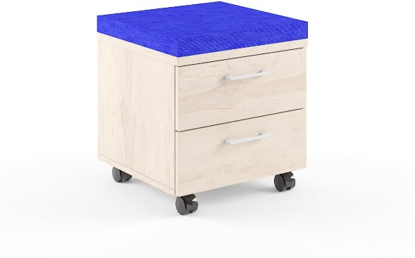 Тумба с подушкой XMC-2D Бук Тиара/Синий