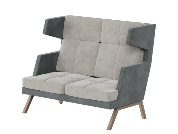 Алдо Диван двухместный высокий с декором из пуговиц ALDB-02 1430*960*1180