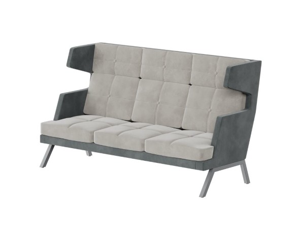 Алдо Диван трёхместный высокий с декором из пуговиц ALDB-03 2010*960*1180