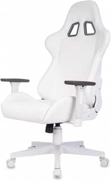 Кресло игровое Zombie Neo белый эко.кожа крестов. пластик пластик белый