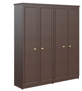 Шкаф высокий 2-х секционный с глухими дверьми RHC 180.1 Венге Магия 1808х466х2023