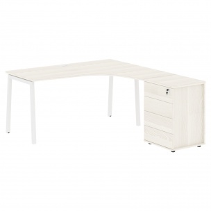 Стол эргономичный с тумбой ELCET 1518(R) 1560х1880х750 EDIS