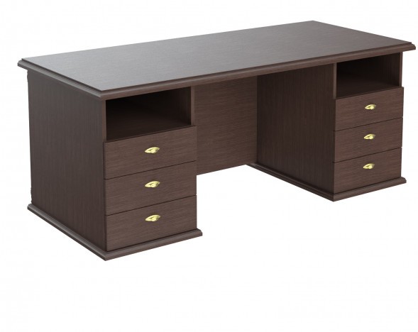 Стол руководителя двух тумбовый RSDT 188 Венге Магия 1800х800х750