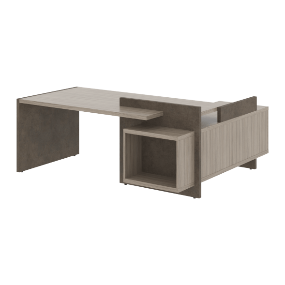 Стол СФ-531211 Дрифтвуд /Бетон чикаго темно-серый 2000х1798х840 WOOD&amp;amp;STONE