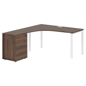 Стол эргономичный с тумбой EUCET 1518(L) 1560х1880х750 EDIS