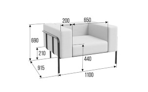 Флекс Диван одноместный FLX-1 1100 *915*690