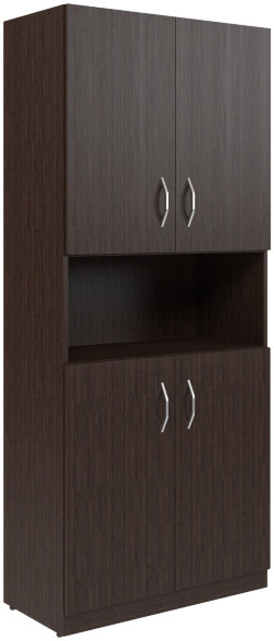 Шкаф с 2-мя комплектами глухих малых дверей SR-5W.4 Легно темный 770х375х1815