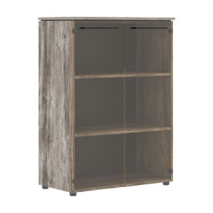 Шкаф со стеклянными дверьми MMC 85.2 854х423х1188 MORRIS TREND