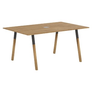 Стол переговорный прямоугольный FSCT 1510 Белый премиум/Белый-Бук 1580х1020х733 FORTA