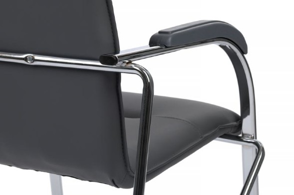 Стул самба с пластиковыми подлокотниками SMB-03H Хром гальв