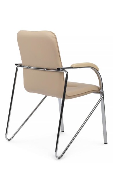 Стул самба с пластиковыми подлокотниками SMB-03H Хром гальв