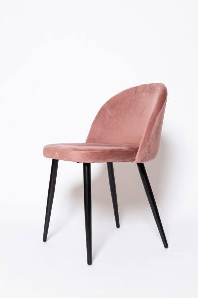 Кресло-стул DISCO black  розовый