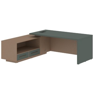 Стол руководителя с тумбой VCT 2119(L) 2100х1900х750 VELION